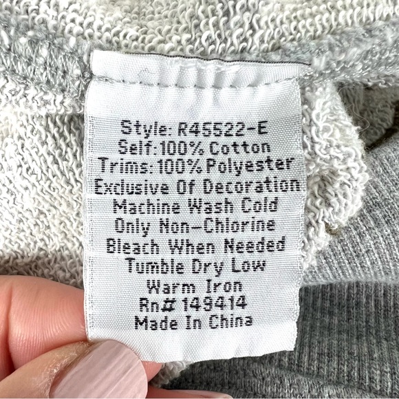 JOHNNY WAS California Raglan Gray Multicolor Embroidery Cotton Sweatshirt Sz XL - Picture 16 of 16